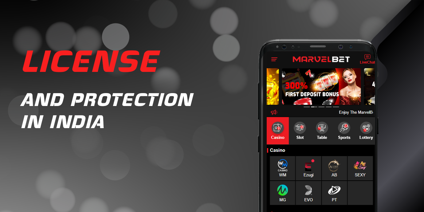 MarvelBet India is a legal secure betting online bookmaker that serves under the Curacao Gaming License